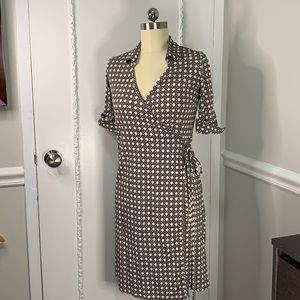 Ann Taylor Silk Blend Wrap Dress